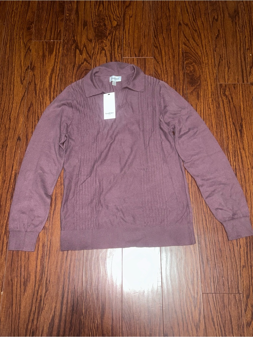 Goodfellow & Co Purple-ish Mauve V-Neck Knit Sweater